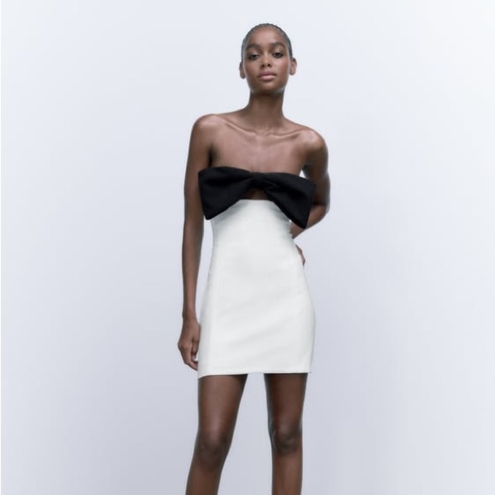 Zara Tied Dress - Strapless Mini